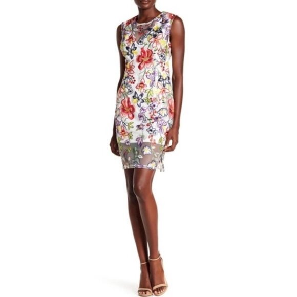 NWT Alexia Admor Floral Embroidered Sheath Dress 8 - Picture 1 of 2